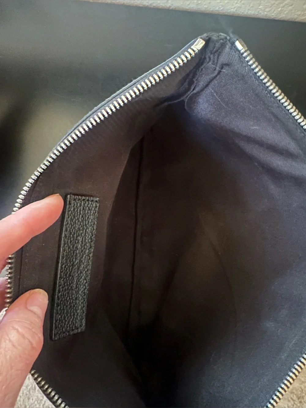 Balenciaga like Black Pebbled Leather Portfolio Case